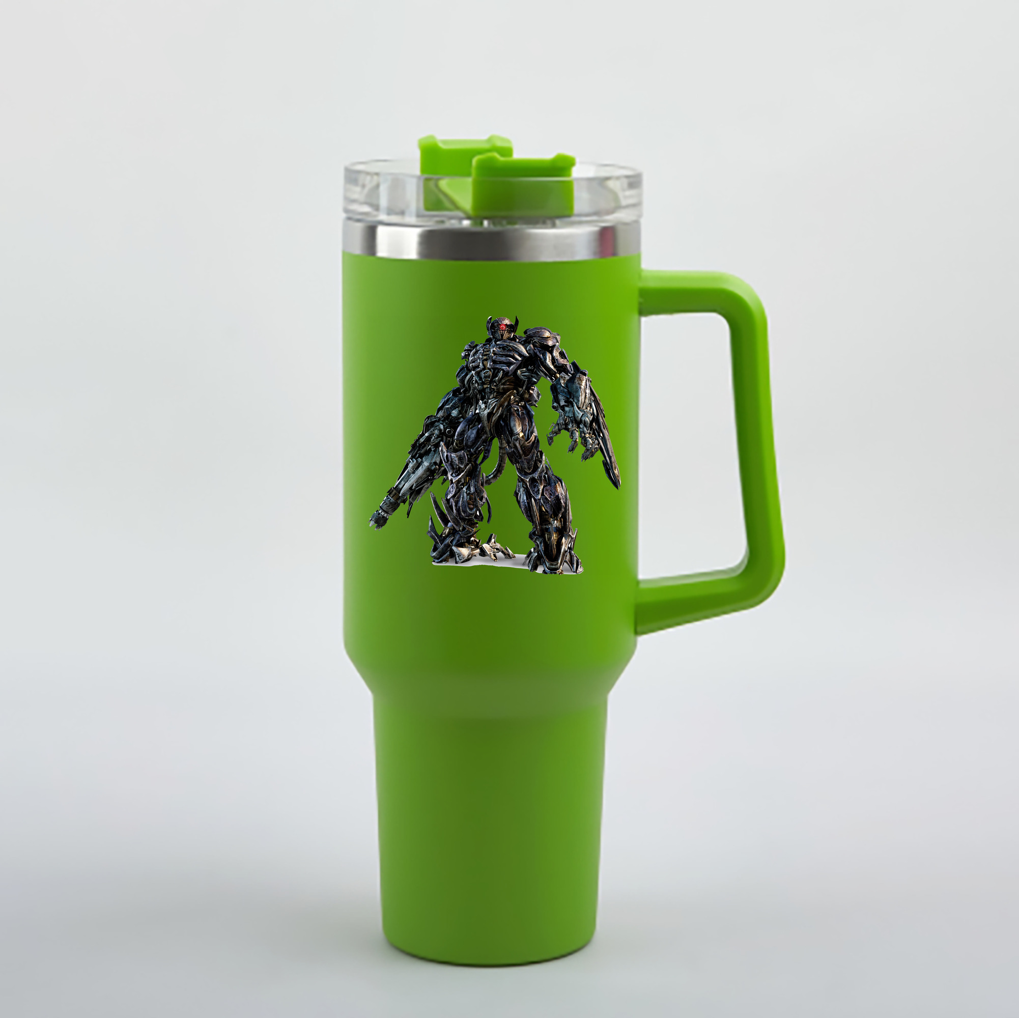 （画像用） Transformers トランスフォーマー 1200mL車用タンブラー - クリスタルステッカー（プラスチックストロー付き）